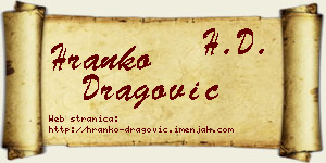 Hranko Dragović vizit kartica